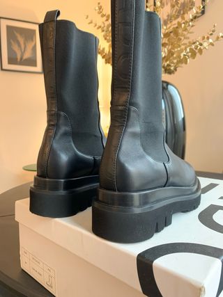 Botines Adolfo Dominguez Piel Plataforma Talla 36