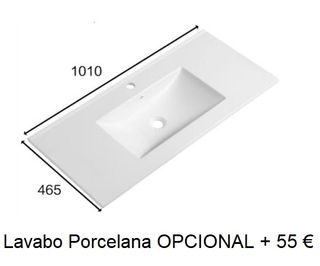 Mueble de baño 100cm blanco brillo