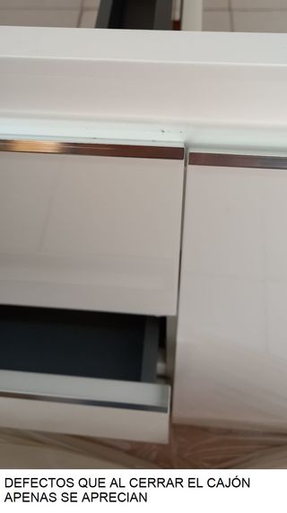 Mueble de baño 100cm blanco brillo