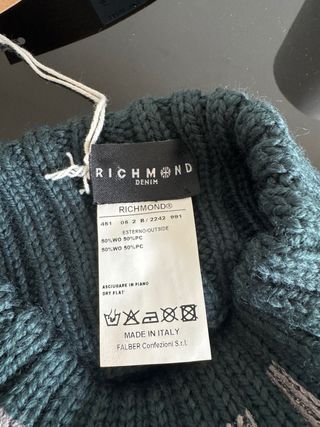 Visiera Richmond Uomo Lana/Poliestere NUOVA