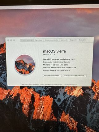 iMac Apple Plata y Blanco