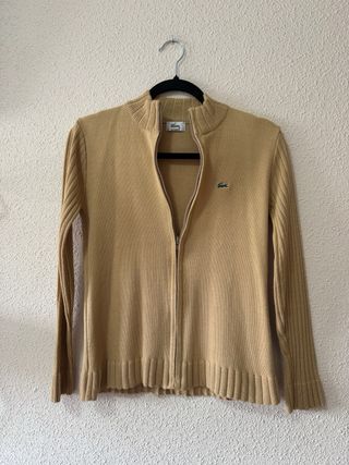 Sudadera Lacoste punto marrón