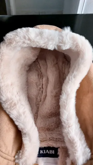 Cappottino bambina scamosciato con pelliccia