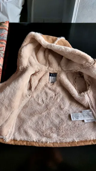 Cappottino bambina scamosciato con pelliccia