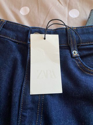 Pantalones anchos Zara azules