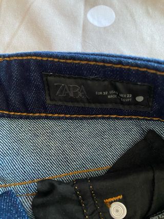 Pantalones anchos Zara azules