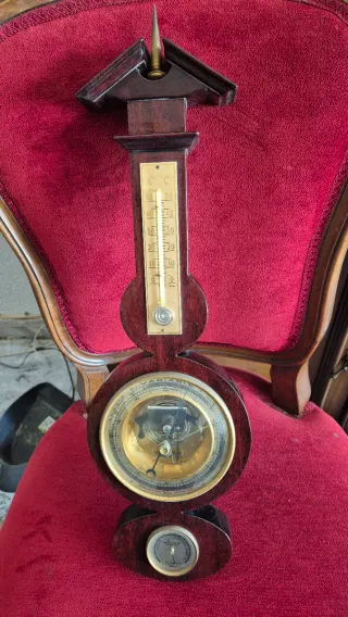 Barómetro, Termómetro e Higrómetro de Madera