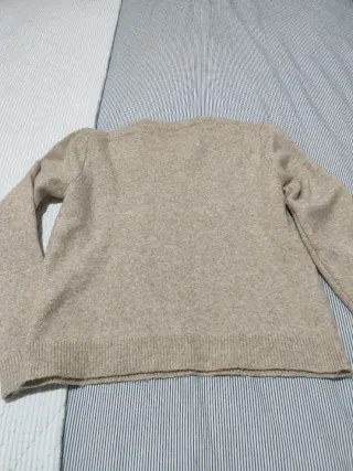 Jersey beige de punto fino