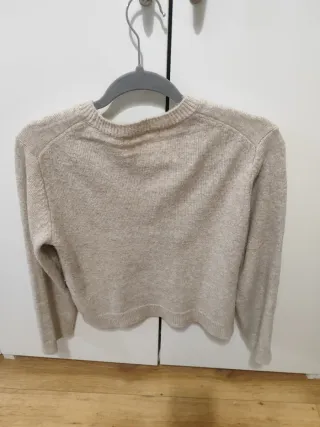 Jersey beige de punto fino