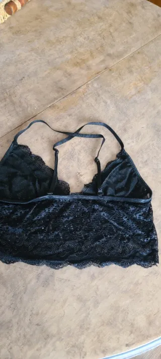 Sujetador lencero negro