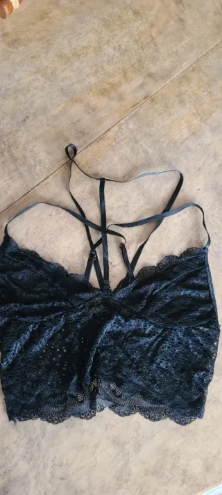 Sujetador lencero negro