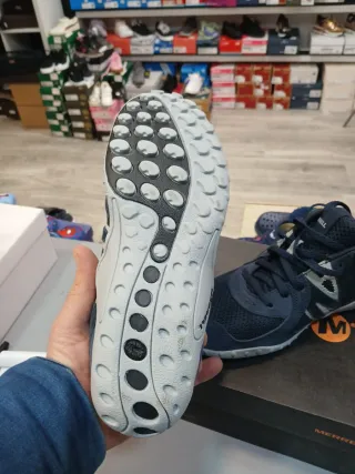 Zapatos Merrell Azul y Plateado talla 40