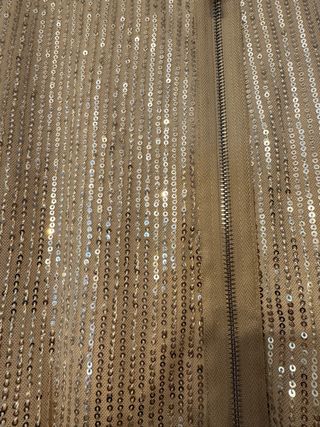 Bomber lentejuelas beige