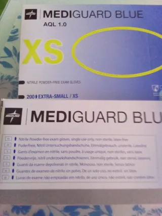 MEDIGUARD BLUE Guantes Nitrilo XS 200 uds