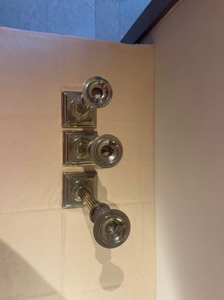 Portacandele metallo argentato Set da 3 pezzi