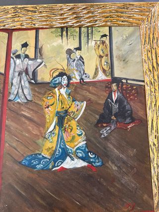 Cuadro decorativo estilo oriental al Óleo