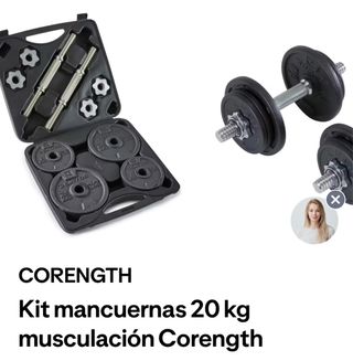 Banco + mancuernas 20kg Corength