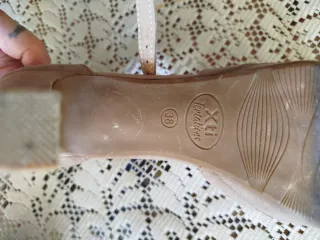 Lote Zapatos Tacón Talla 38 Beige/Marrón