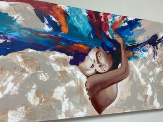 Cuadro al óleo diseño abstracto