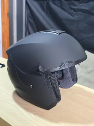 Casco Moto Negro Mate