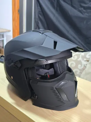 Casco Moto Negro Mate