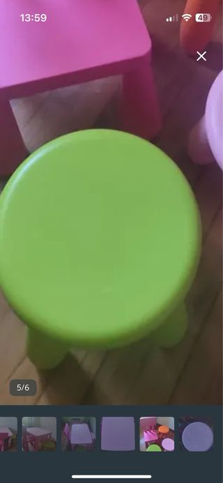 Mesa, 2 sillas y 2 taburetes Mamut Ikea