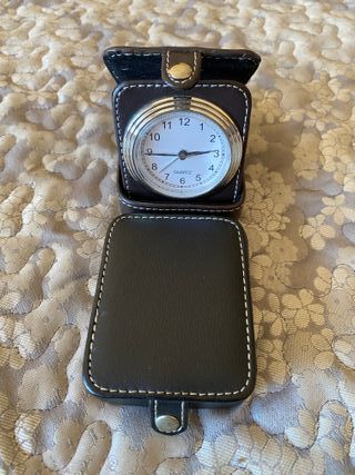 2 Relojes de Viaje Plegables Marrón y Negro