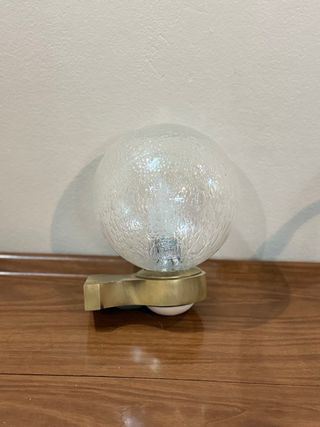 Lámpara Vintage Pared Metal y Cristal