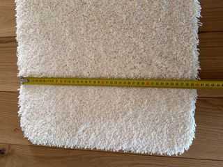 Tappeto Shaggy Bianco Crema Nuovo