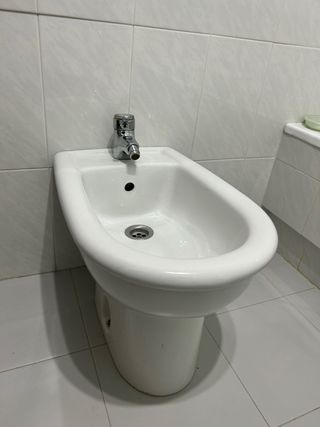 Conjunto de baño: inodoro, lavabo y bidé
