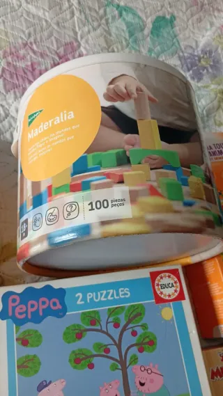 Lote infantil: Puzzles, Domino, Bloques