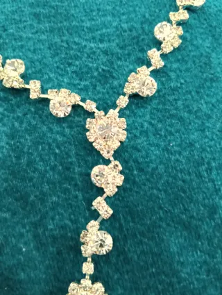 Collana acciaio con strass