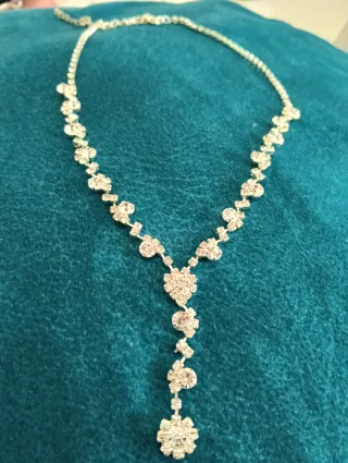 Collana acciaio con strass