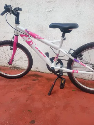 Bicicleta Niña Blanca y Rosa