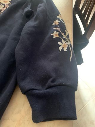 Felpa con cappuccio blu floreale curvy donna Shein