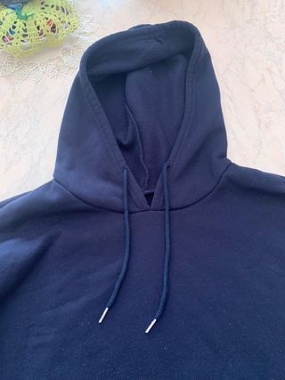 Felpa con cappuccio blu floreale curvy donna Shein