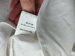 Camisa lino niño blanca