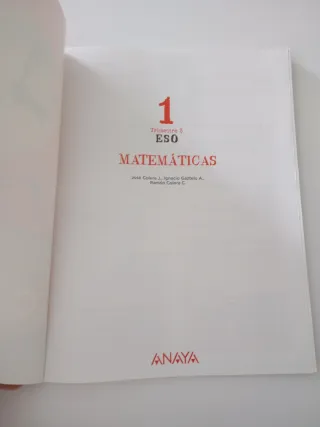 Libro de matemáticas 1 eso 3 trimestre
