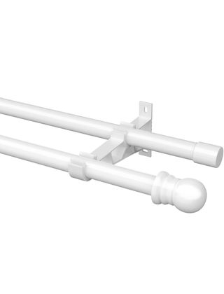 Barra Cortina Blanca Doble o Simple Cortina