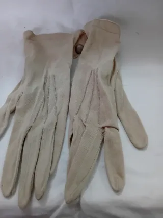 Lote 8 Guantes Mujer Antiguos Beige/Blanco