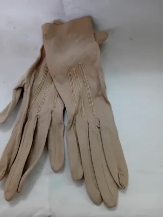 Lote 8 Guantes Mujer Antiguos Beige/Blanco