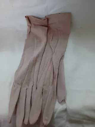 Lote 8 Guantes Mujer Antiguos Beige/Blanco