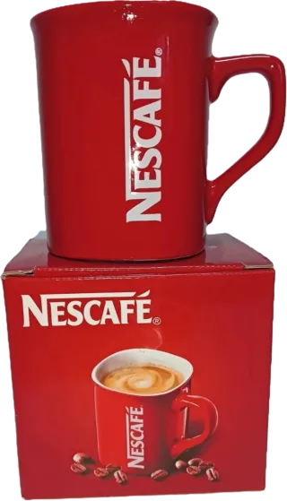 6 Tazas Nescafé Rojas Cerámica