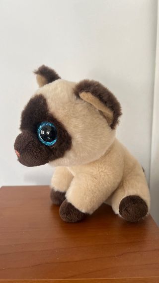 Peluche Gato Siamés Ojos Azules Brillantes