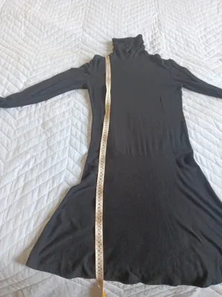 Abito donna nero collo alto