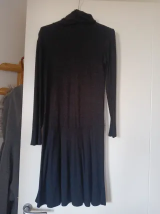 Abito donna nero collo alto