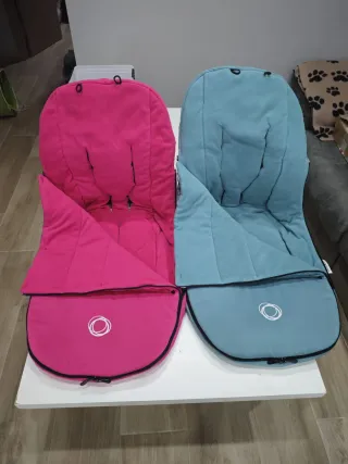 Lote 2 Sacos Bugaboo Fucsia y Azul petróleo.