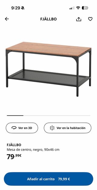 Mesa auxiliar Comedor Ikea Madera Metal