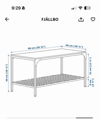 Mesa auxiliar Comedor Ikea Madera Metal