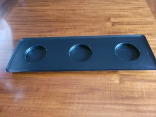 Centro de mesa bandeja con 3 velas verdes